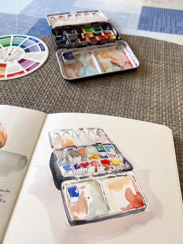 Palette dessinée sur le vif