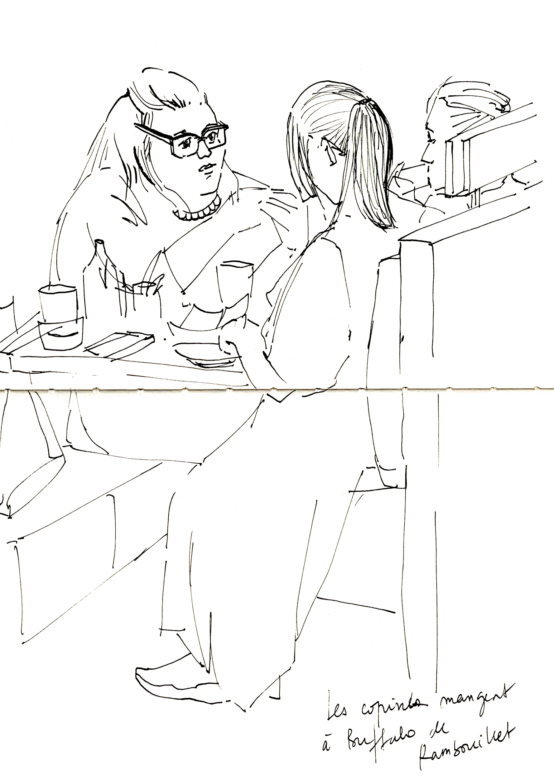 Clients discutant au comptoir d’un restaurant