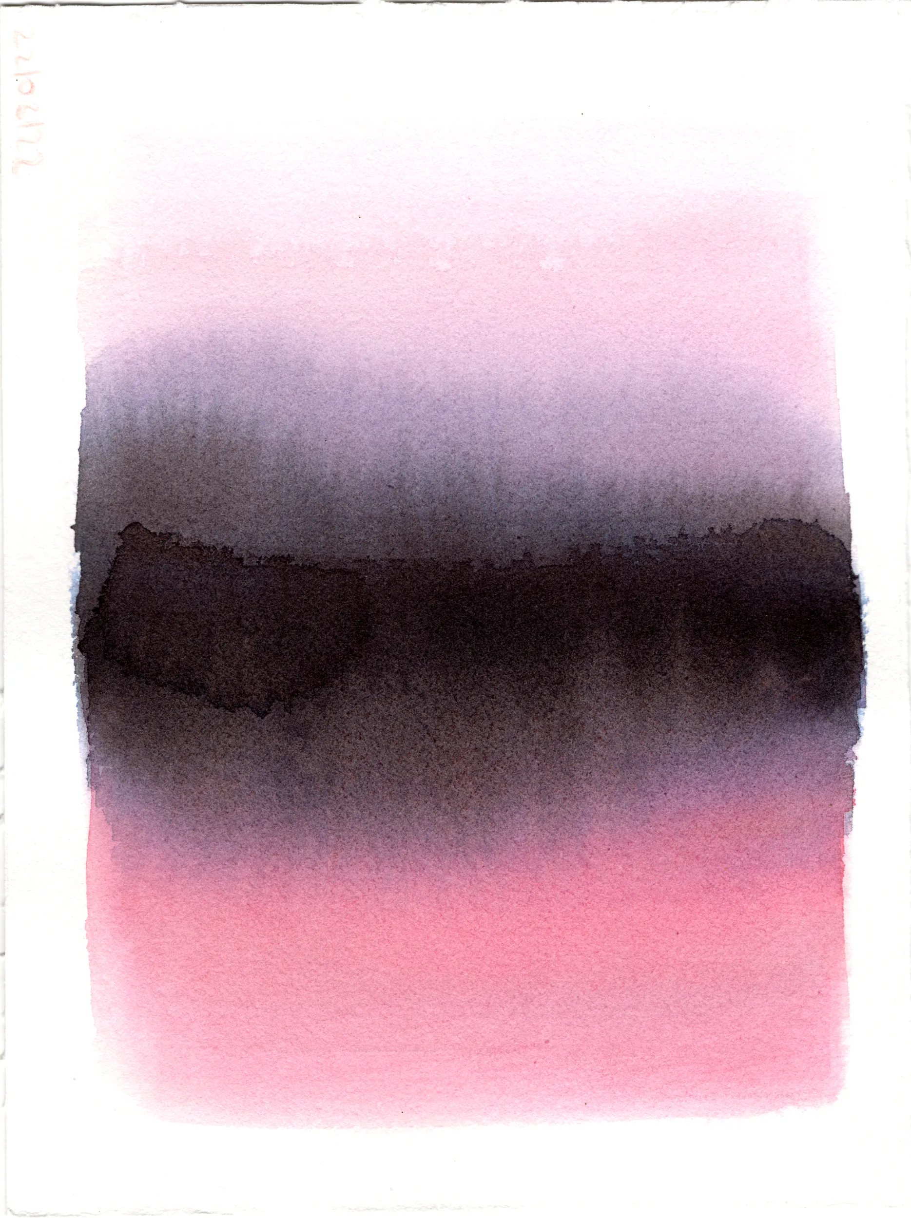 Composition abstraite rose et noire